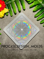 Holographic flower coaster mold (4")