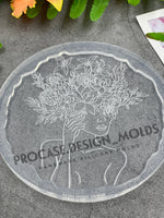 Flower lady coaster mold#4 (5 inches)