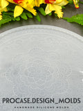 Etched round mandala mold