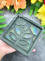 Destash mold - Holographic leaf coaster mold (4")