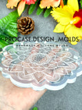 5 inch Etched mandala #2 coaster silicone mold