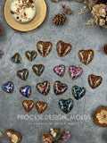 Hearts earring pallet mold (12 hearts, in 3 different sizes)