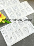 Abstract alphabet molds (26 letters)