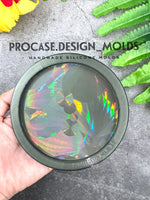 Round holographic coaster mold (3.5")