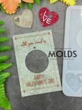 All you need is love card mold with 2 heart pendants perfect for keychains.(Letter mold)