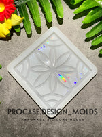 Holographic flower coaster mold (4")