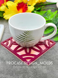 Holographic flower coaster mold (4")