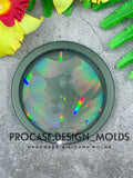 Round holographic coaster mold (3.5")