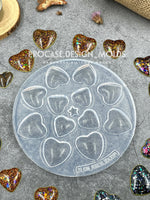 Hearts earring pallet mold (12 hearts, in 3 different sizes)