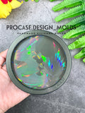 Round holographic coaster mold (3.5")