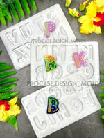 Abstract alphabet molds (26 letters)