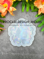 Holographic flower coaster mold (4.5")