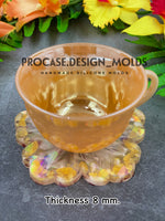 Holographic flower coaster mold (4.5")