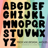 Reverse alphabet mold(Available in each letter individually or as a whole set(A-Z 26 letters)