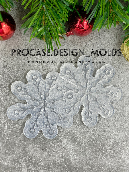 3D snowflake ornament mold #13