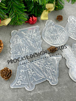 3D Christmas ornament collection - Set of 4 pcs. (1 design/each)