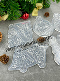 3D Christmas ornament collection - Set of 4 pcs. (1 design/each)