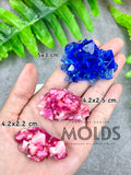 Crystal cluster mold #1 (3 styles of crystal cluster)