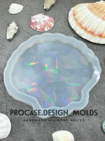 Holographic shell coaster mold (5")