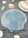 Holographic shell coaster mold (5")