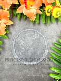 Flower lady coaster mold#8