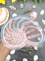 5.7” Nautilus Shell coaster mold