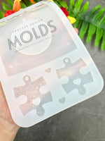 You are my missing piece card mold.(Letter mold) with 2 puzzles perfect for keychains.