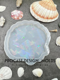 Holographic shell coaster mold (5")