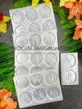 Floral alphabet molds (A-Z 26 letters)