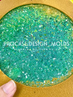 4.7 inch round druzy insert mold