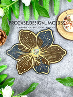 5” flower coaster mold