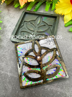 Holographic leaf coaster mold (4")