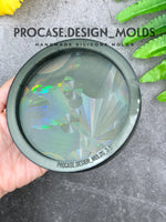 Round holographic coaster mold (3.5")