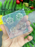 Druzy flower earrings mold.