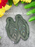 Holographic feather earring mold