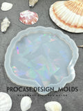 Holographic shell coaster mold (5")