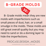 B - Grade mold - 1.5" Druzy round mold(3 tags per mold.)