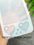 I just called to say I love you card mold.(Letter mold) with 2 heart tokens perfect for keychains