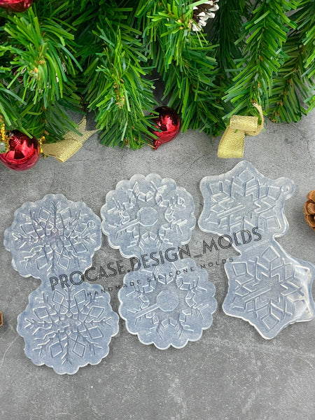 Christmas Coaster Mold Christmas Tree Snowflake Silicone Coaster