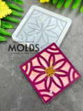 Holographic flower coaster mold (4")