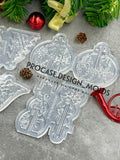 3D Christmas ornament collection - Set of 4 pcs. (1 design/each)