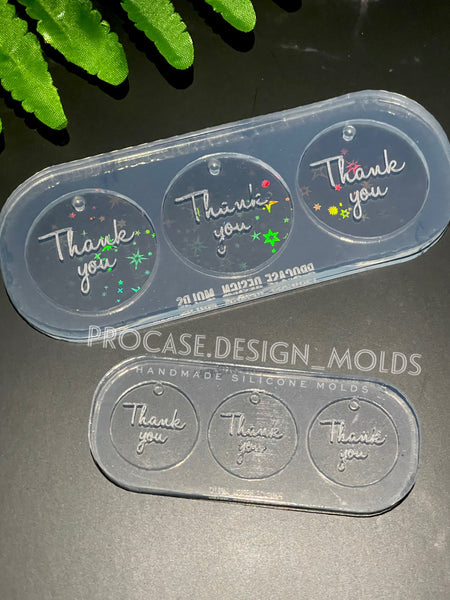 Holographic thank you tag mold(stars)