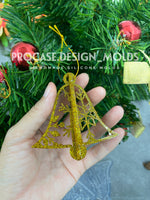 3D Christmas bell ornament mold #4