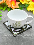 Holographic leaf coaster mold (4")