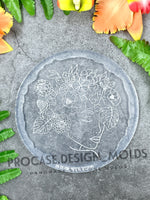 Flower lady coaster mold#9