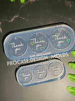 Holographic thank you tag mold(hearts)