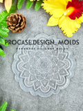 5 inch Etched mandala #2 coaster silicone mold