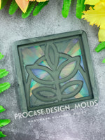 Destash mold - Holographic leaf coaster mold (4")