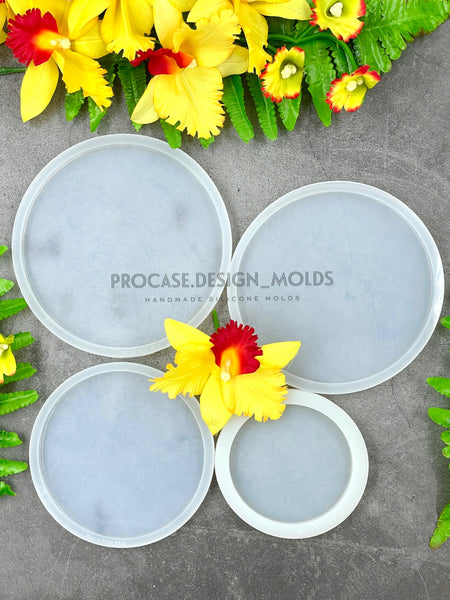 Round coaster collection mold (4 sizes available)