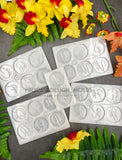 Floral alphabet molds (A-Z 26 letters)